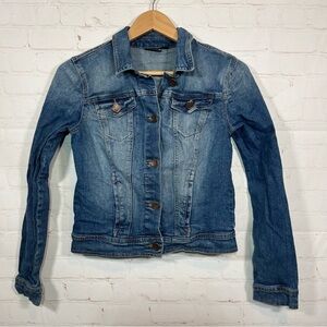 A New Approach Denim Jean Jacket Girls Small Blue Casual Classic Minimalist